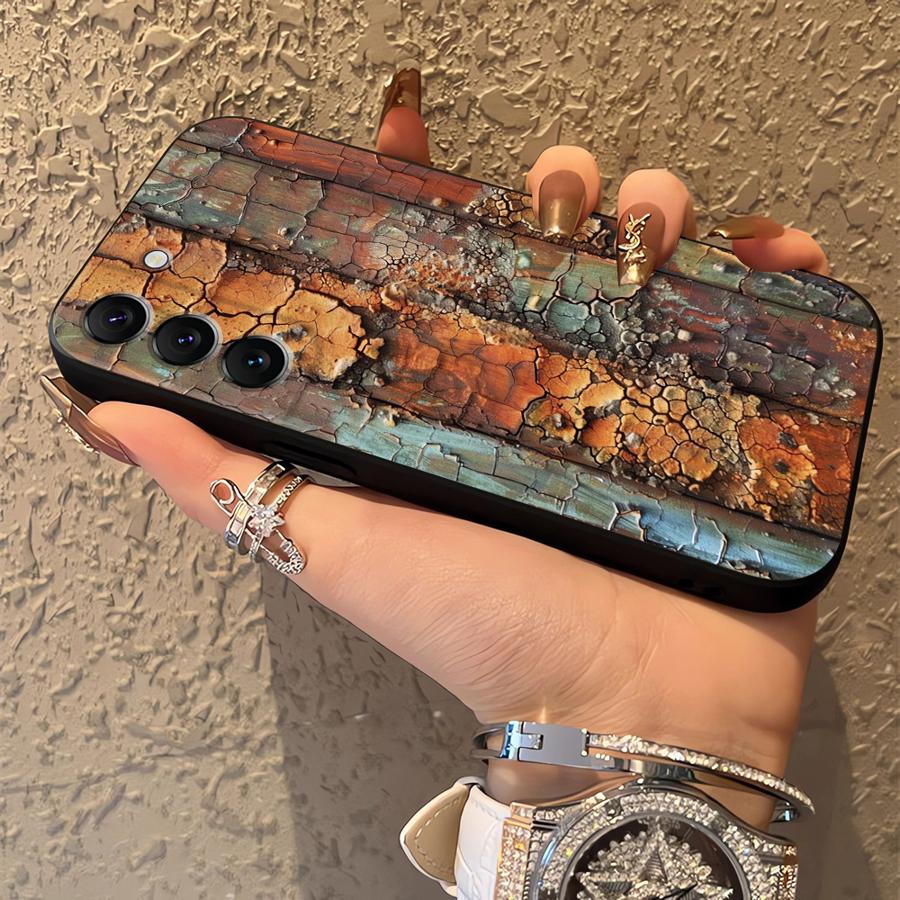 Retro Rust Case for Samsung Galaxy S25 S24 Plus S20 Ultra S21 FE S23 Note 20 8 9 10 S10 S9 S26 Funda Phone Cover