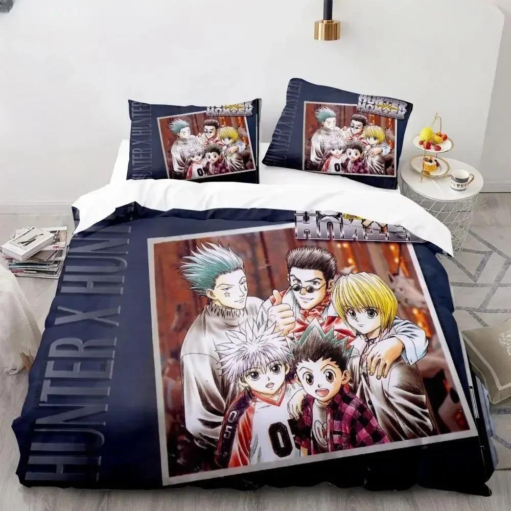 Hunter X Hunter 3D Duvet Cover Bedding Set Japanese Anime Printed Bed Set Pillowcase Linen Sheet Quilt Cover Queen King Size