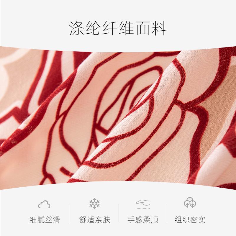 Spring New Retro Printed Women's Silk Scarf Flower Triangle Scarf Headscarf Scarf Accessories Scarf Outer Shawl
