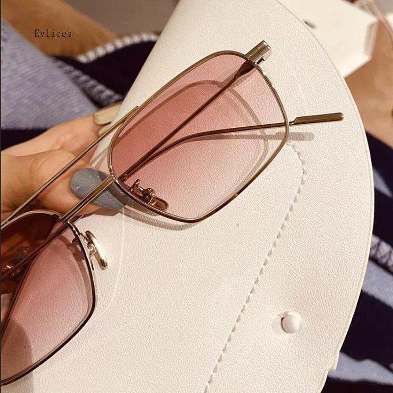 New Fashion Double Bridge Metal Frame Sun Glasses Driving Sunglasses Male Vintage Black Pilot Eyeglasses UV400 Female Gafas