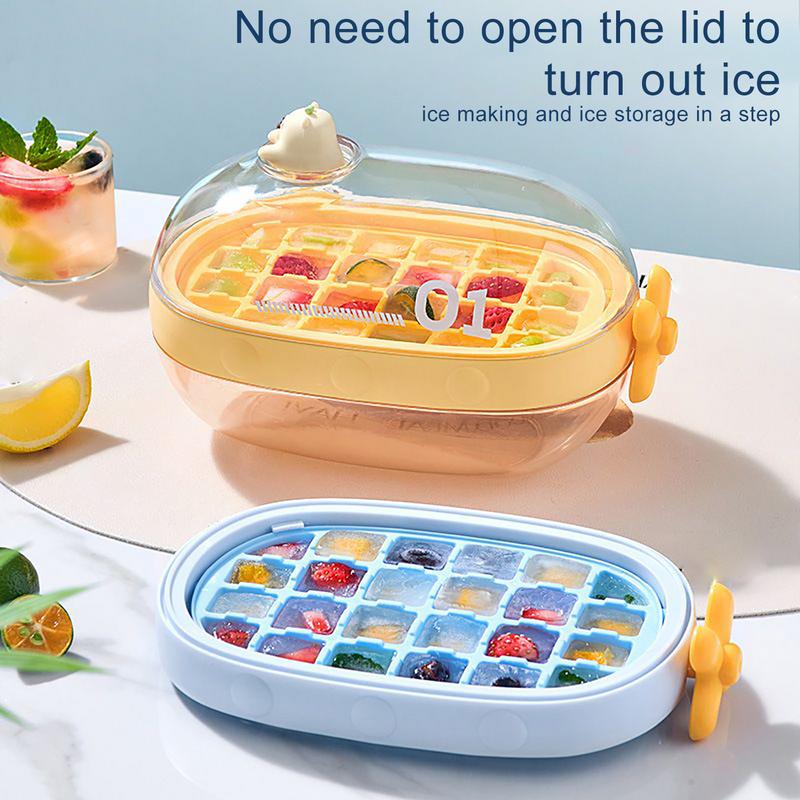 Ice Ball Maker Mold Easy Release 24Grid Ice Maker Mold Freezing Cube Tray For Freezer Whiskey Cocktails Juice Kitchen Accessorie