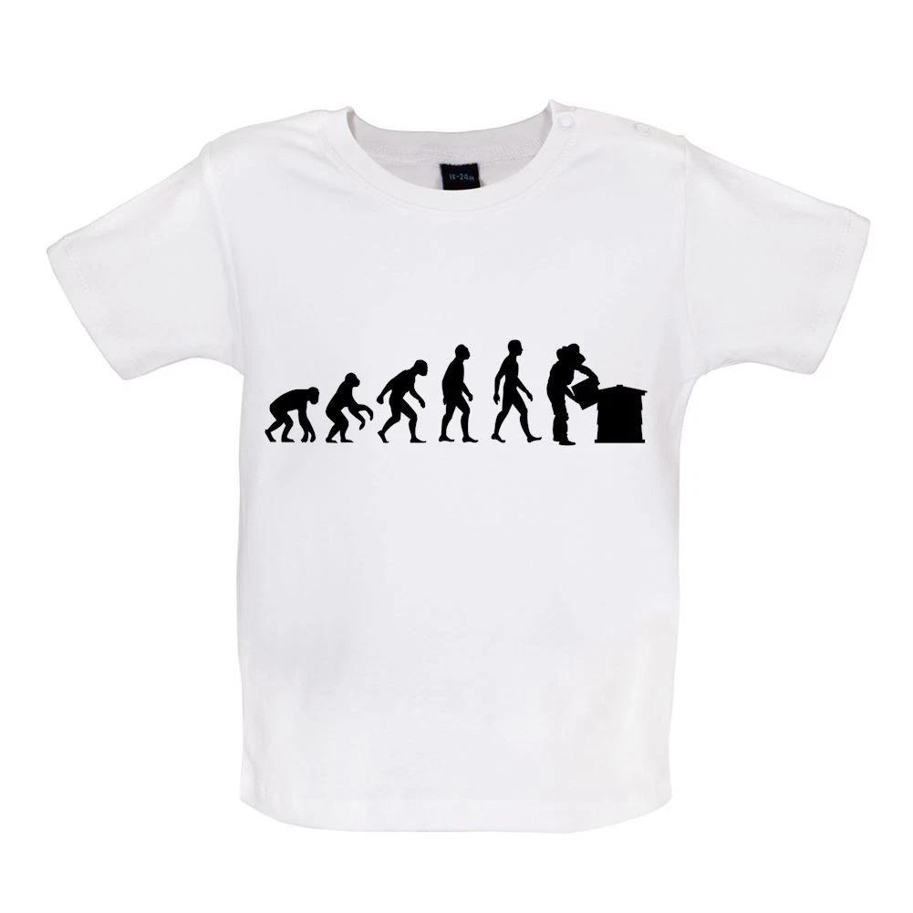 Evolution Of Man Beekeeper - Baby Kids Boys Girls Unisex T-Shirt / Babygrow - Beekeeping Bees Honey 100