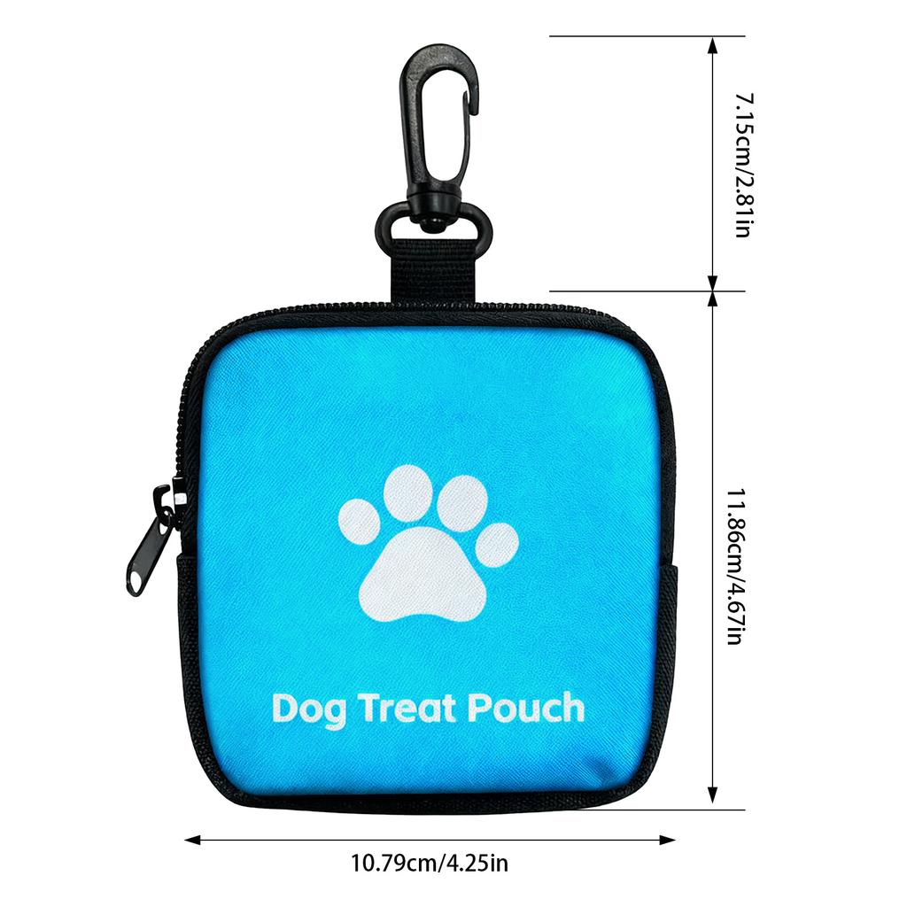 Polyester Dog Training Treat Pouch with Zipper Closure Portable Pet Snack Bag for Walking Training