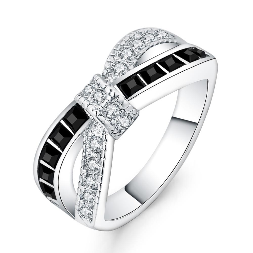 

Classic 925 Sterling Silver diamond rings For Women Colored zircon size 6-10 Fashion wedding accessories Party Gift Jewelry 10 чорний