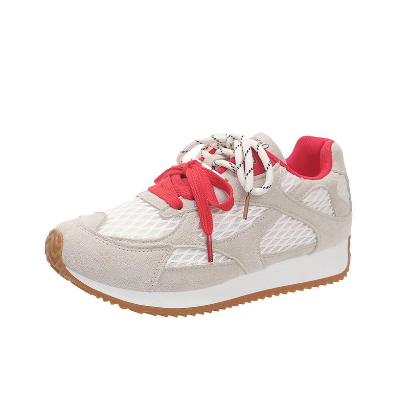 Mesh thin German training shoes women's 2025 new summer retro with skirts breathable flat bottom light sports Forrest Gump shoes