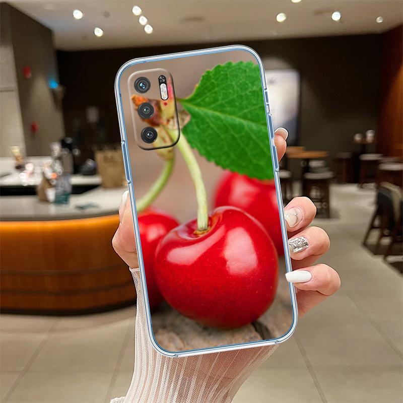 UP21 Kirsche Sommerfrucht Transparente Handyhülle für Motorola Moto Edge 20 30 40 50 S30 Fusion Ultra Pro Neo Lite + G200 G23