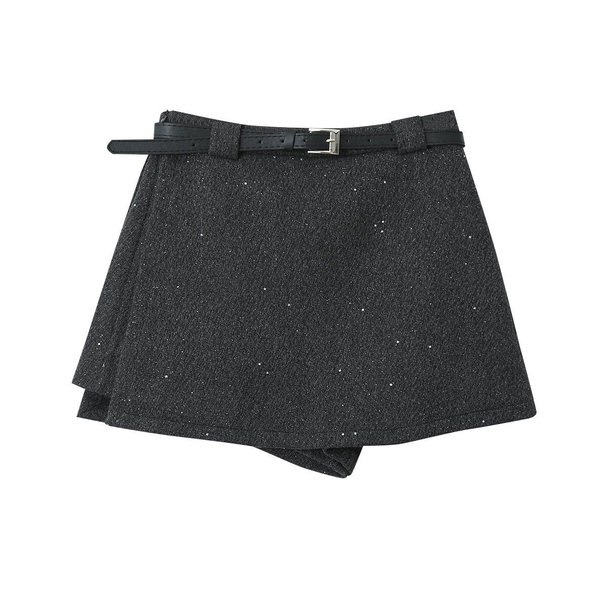 

Sequined Woolen A-line High-Waisted Half Skirt for Women - Autumn/Winter Style #11102 L