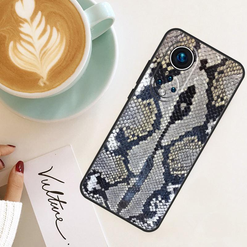 Snake Skin For Huawei P40 P20 P30 P60 Pro Nova 5T 9 P Smart Honor Magic5 Lite 50 70 90 X8 X8a X9a Case