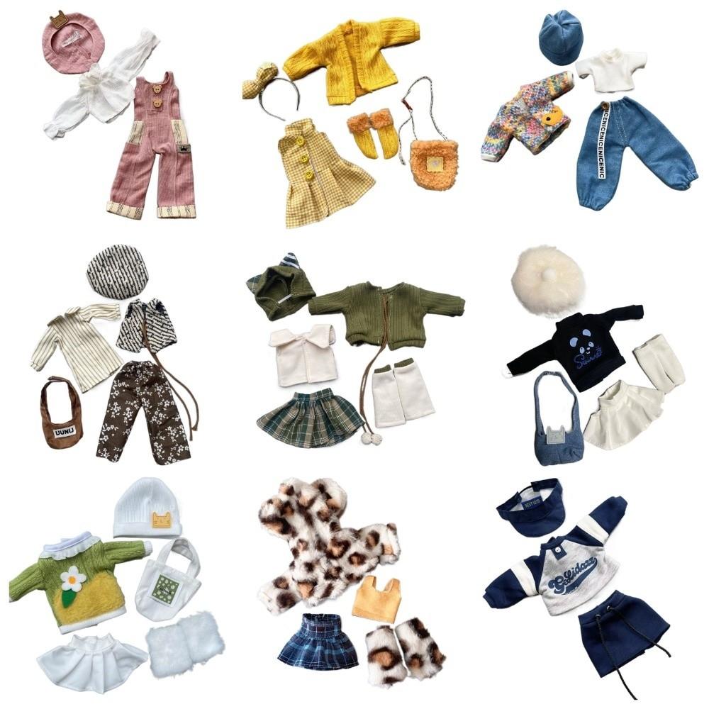 Fashion 30cm Doll Clothes Sweater Coat 1/6 BJD Doll Outfit Set Trendy Pretty Fall and Winter Style Casual Doll Dress