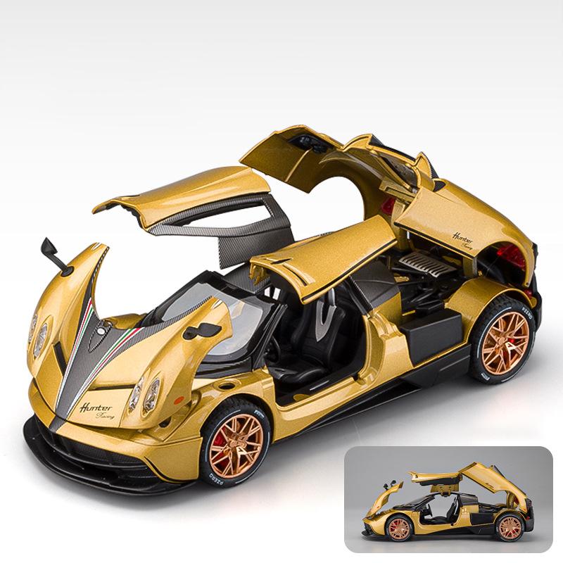 1/22 Pagani Huayra Dinastia Supercar Alloy Car Toy Car Metal Collection Model Car Sound and Light Toys for Children