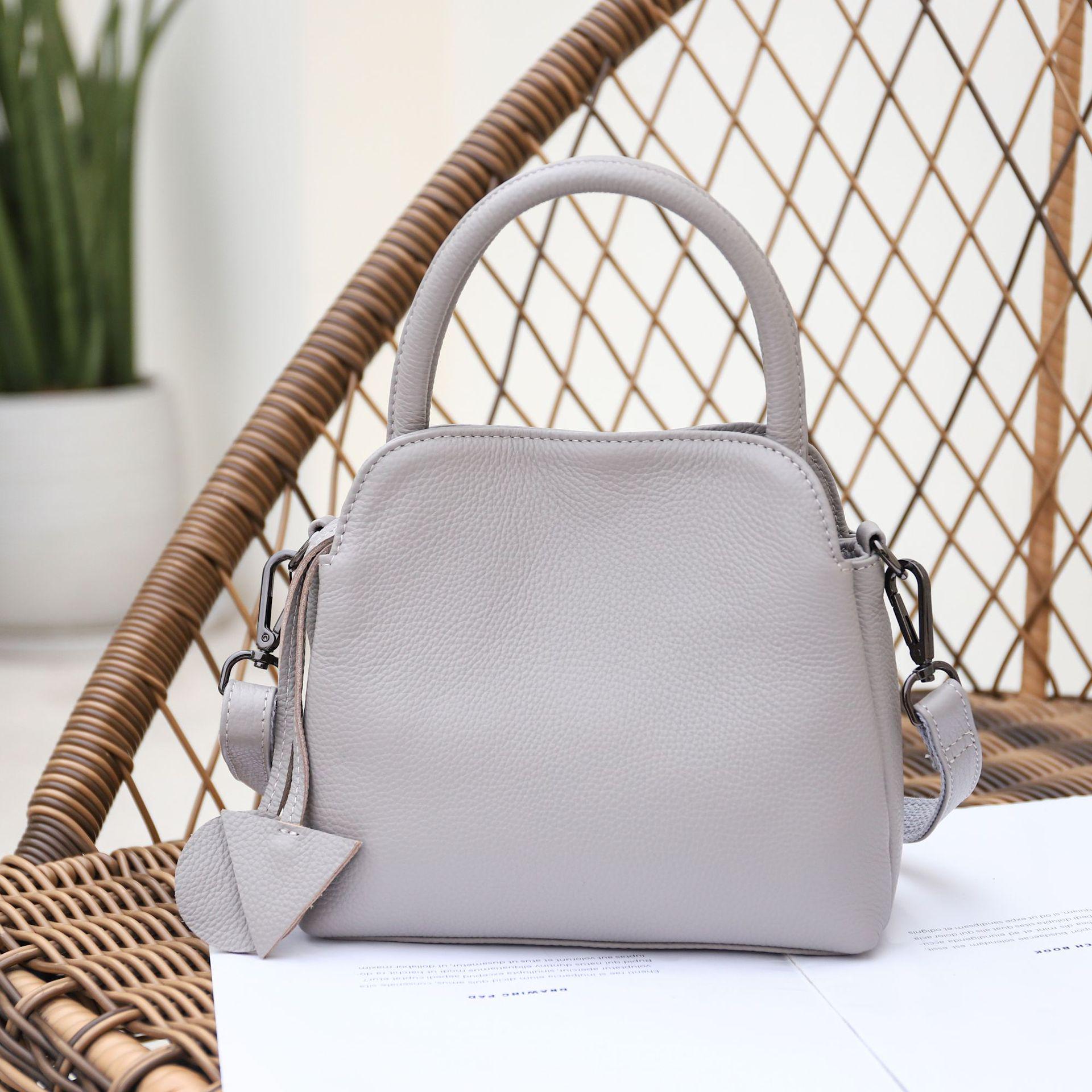 

Женская сумка через плечо из натуральной кожи с верхней ручкой - элегантный европейский и американский стиль 2025 г.