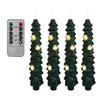 Christmas Collection Christmas Tree Flameless Tapers Candles 9.4 Battery LED Candles Glowing Branches Decor Remote Control