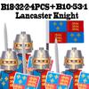 Medieval Military Knight Soldier Figures Building Blocks Ancient Lion Castle Army Guard Infantry Shield Flag Weapons Bricks Toys