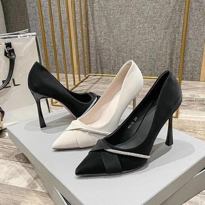 Spring Autumn Design High Heels Women Shoes Wedding Stilettos Luxury Sandals Crystal Pointed Toe Dress Party Pumps Women Shoes