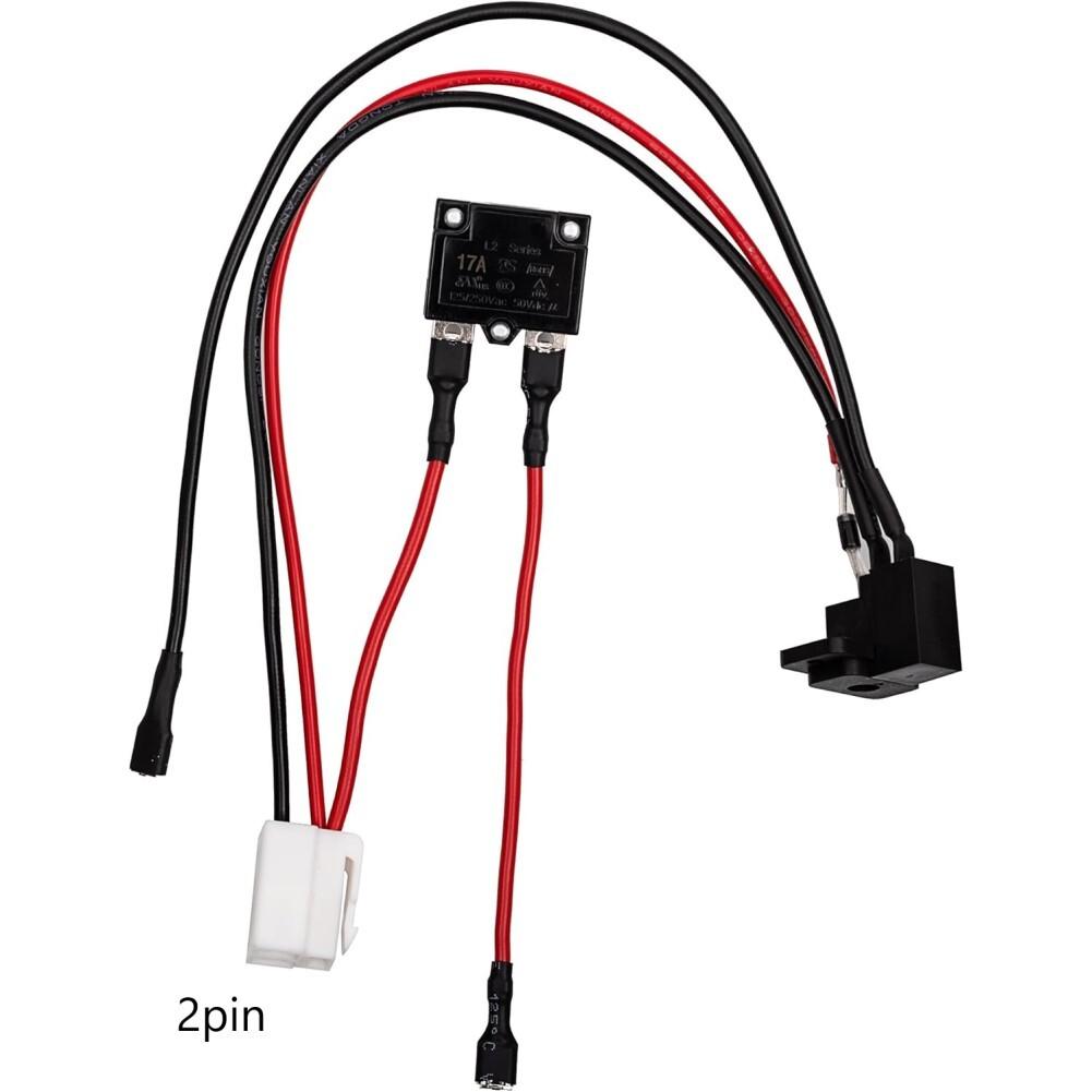 1pc Children Electric Vehicle Charger Socket 6V/12V/24V Round Children's Electric Car Charging Port With Integrated Fuse Protect