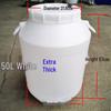 Yicang 50L Thickened PE Plastic Bucket with Lid