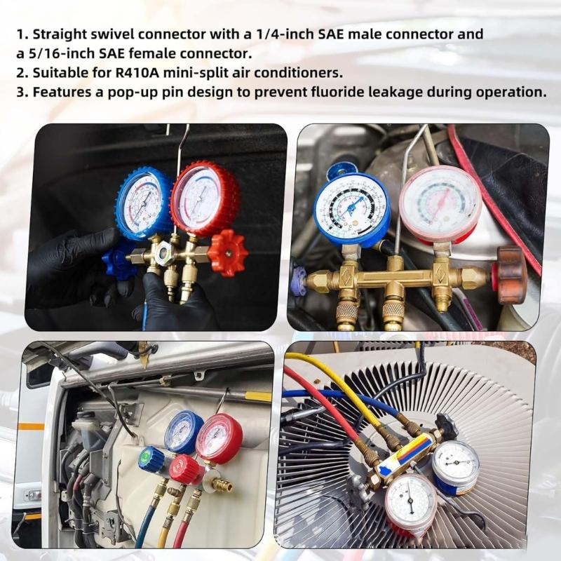 High Pressure Mini Split AC Adapters Corrosion Resistant Brasses Construction With Universal Compatibility