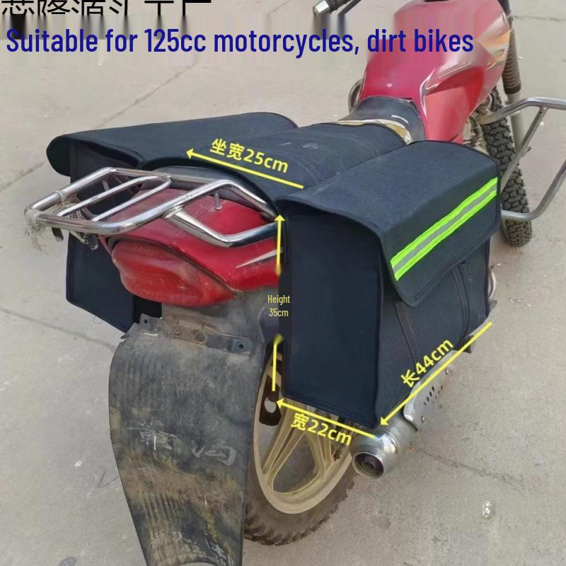 Electric Bicycle & Motorcycle Canvas Saddlebag - Scooter Tail & Storage Bag