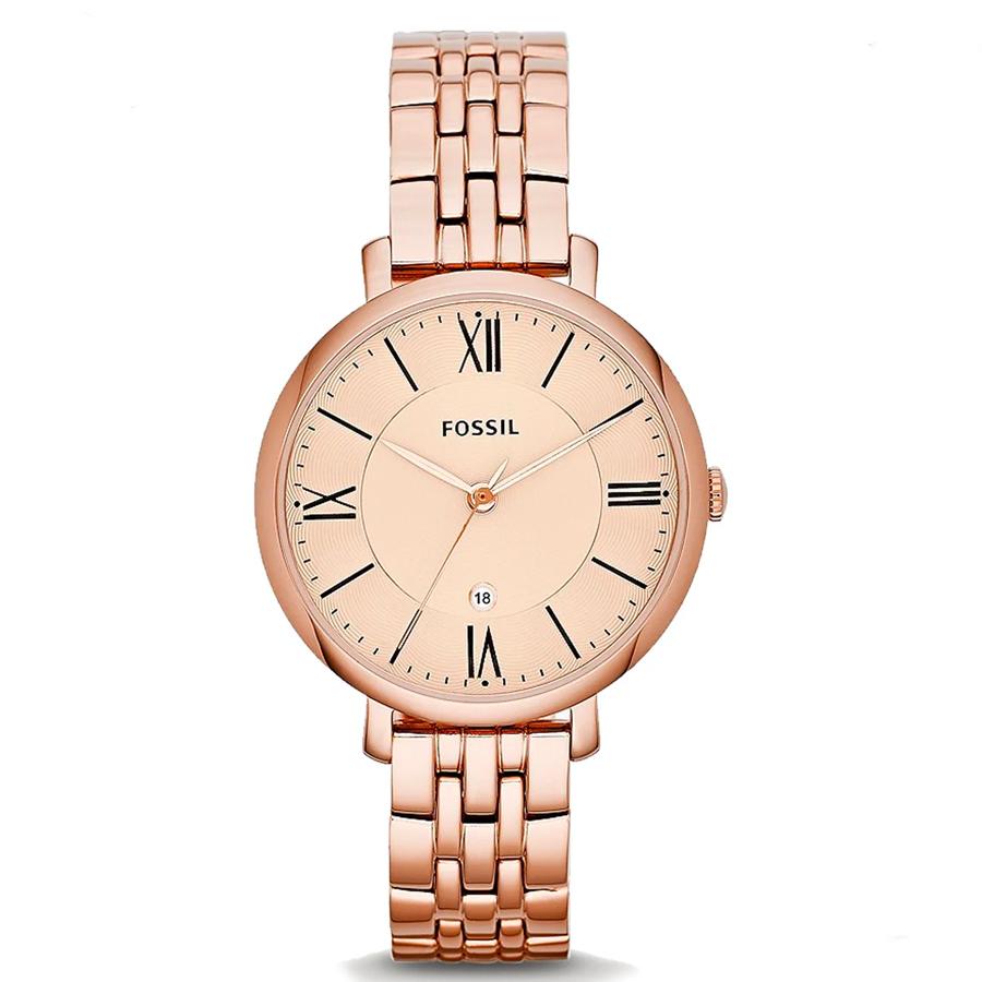 

Fossil Women s Quartz Watch - Stainless Steel Case, Three-Hand Design & Glass Mirror ES3435