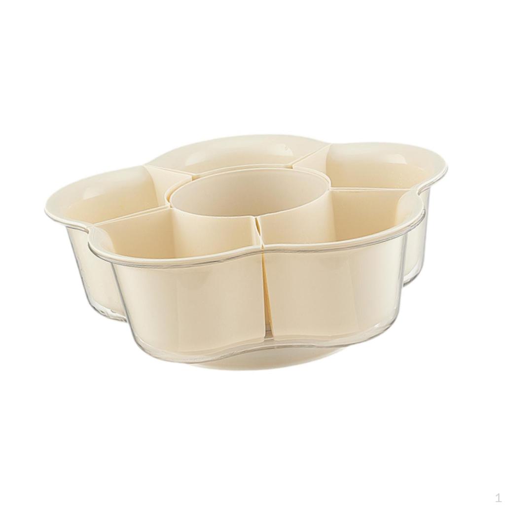 Divided Serving Tray Fruit and Veggie Pot Compartments Candy Snack Plates Vegetable Platter for BBQ