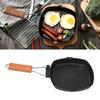 Nonstick Grill Pan Folding Handle Maifan Stone Frying Pan Energy Saving Lightweight Grilling Skillet Camping/Household