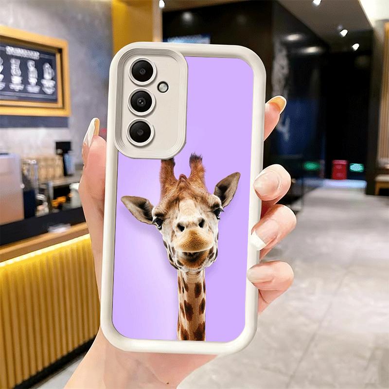 Phone Case for Samsung Galaxy S26 S25 Ultra S24 FE Giraffe Animal Pattern Shell S23 Plus S22 + S21 S20 5G Soft Silicone Funda