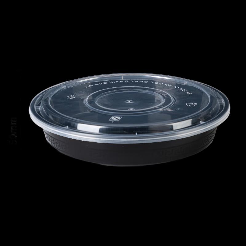 Disposable Round Plastic Takeaway Bowl with Lid