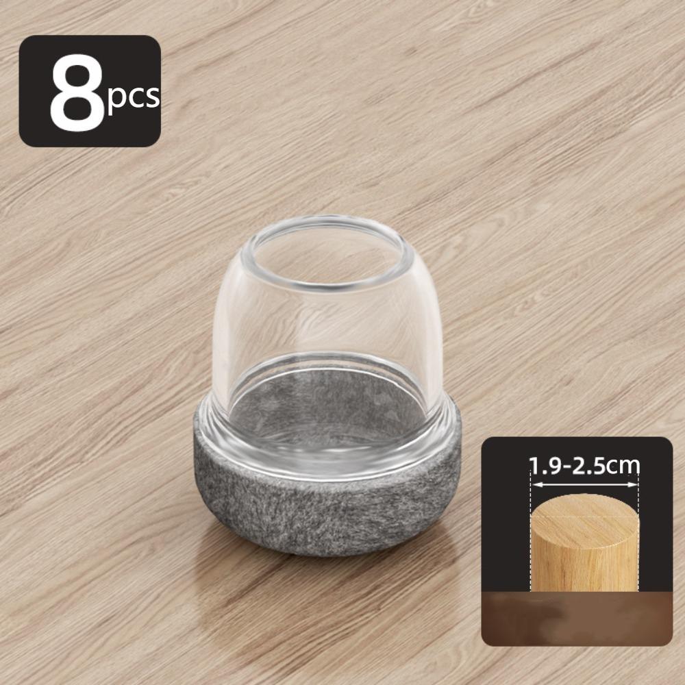 8pcs Felt Bottom Furniture Floor Feet Cup Thick Chair Leg Caps Decor Furniture Table Leg Pad  Home
