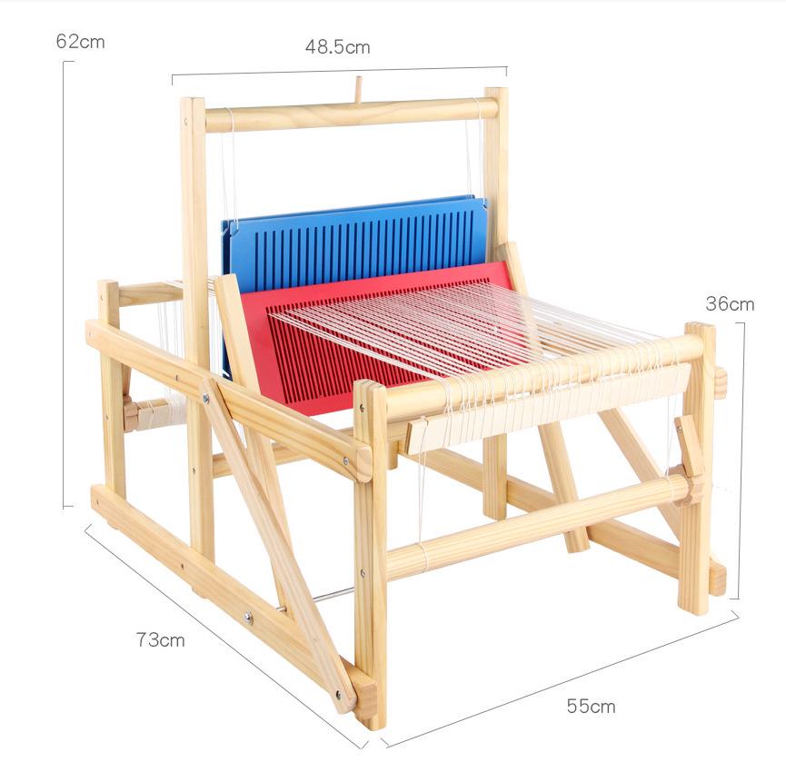 Montessori Wooden Weaving Loom for Kids Aged 3-6: Educational DIY Fabric Toy