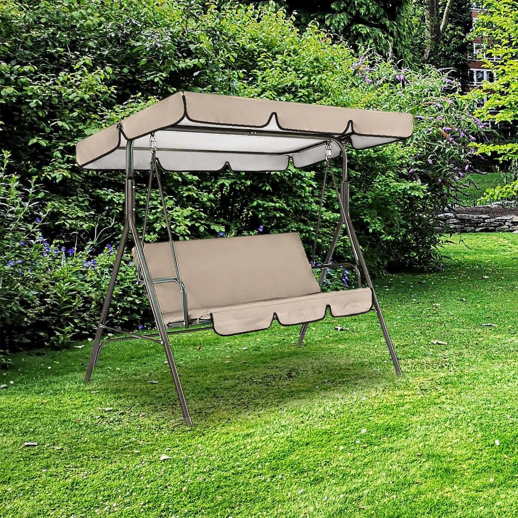 Tettoia di Ricambio per Altalena da Giardino, Copertura Tettoia per Seduta Altalena da Giardino a 3 Posti per Mobili da Esterno e Interno