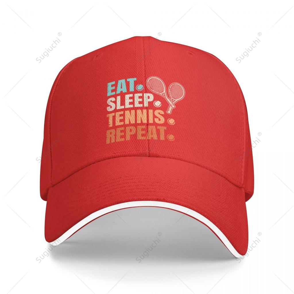 Multifunction Funny Eat Sleep Tennis Repeat Tennis Lover Sandwich Baseball Cap Unisex Sports Casual Caps Golf Hat Fishing Outdoors