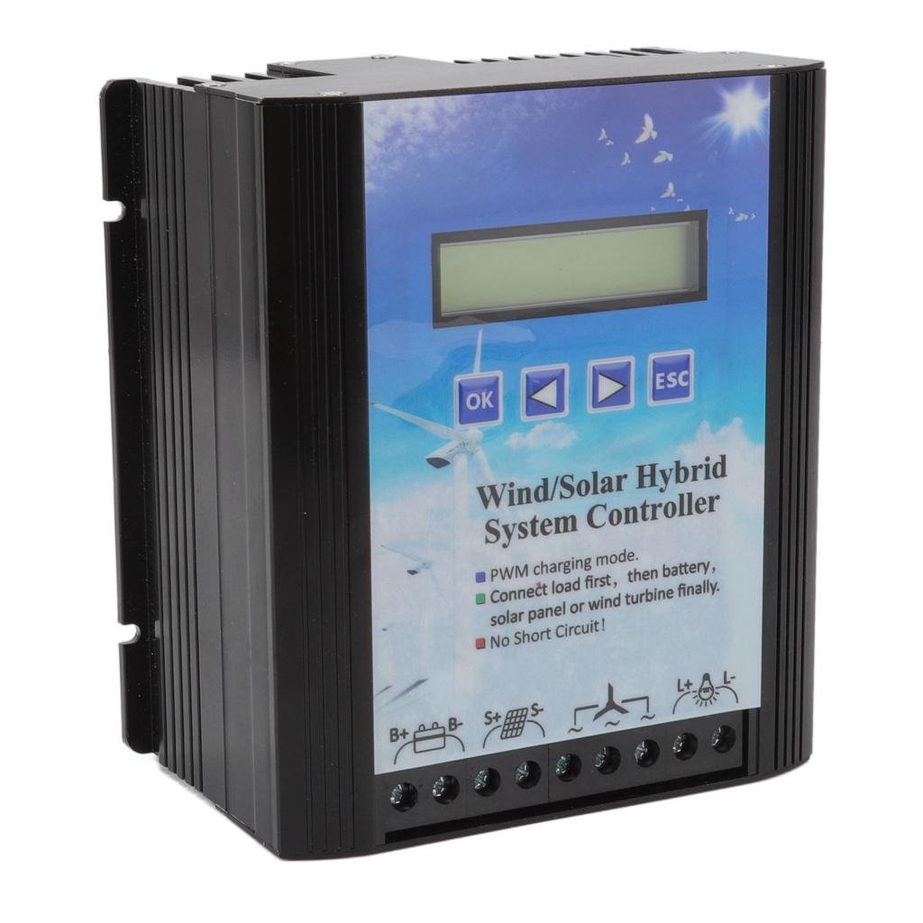 Wind Solar Hybrid Controller 12?24V PWM Charging LCD Display Universal for Off Grid Generation