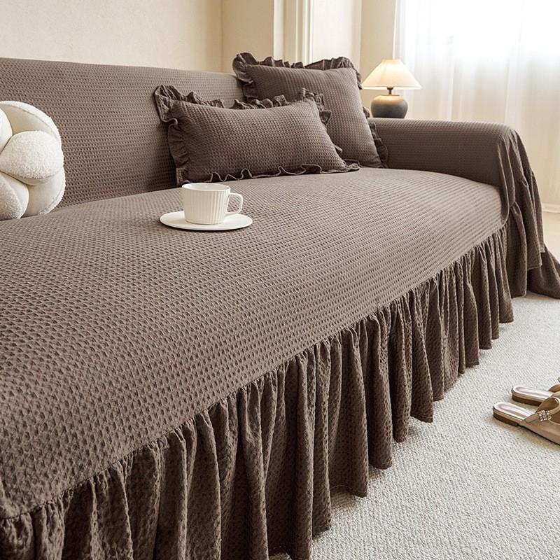 Minimalist Cotton Sofa Cover All-Season Dustproof Blanket Living Room