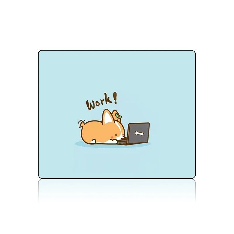 Gaming Cute Mouse Pad Small Corgi Shiba Inu Pc Accessories Deskmat Mousepad Gamer Keyboard Mats Anime Kawaii Laptops Mause Pads