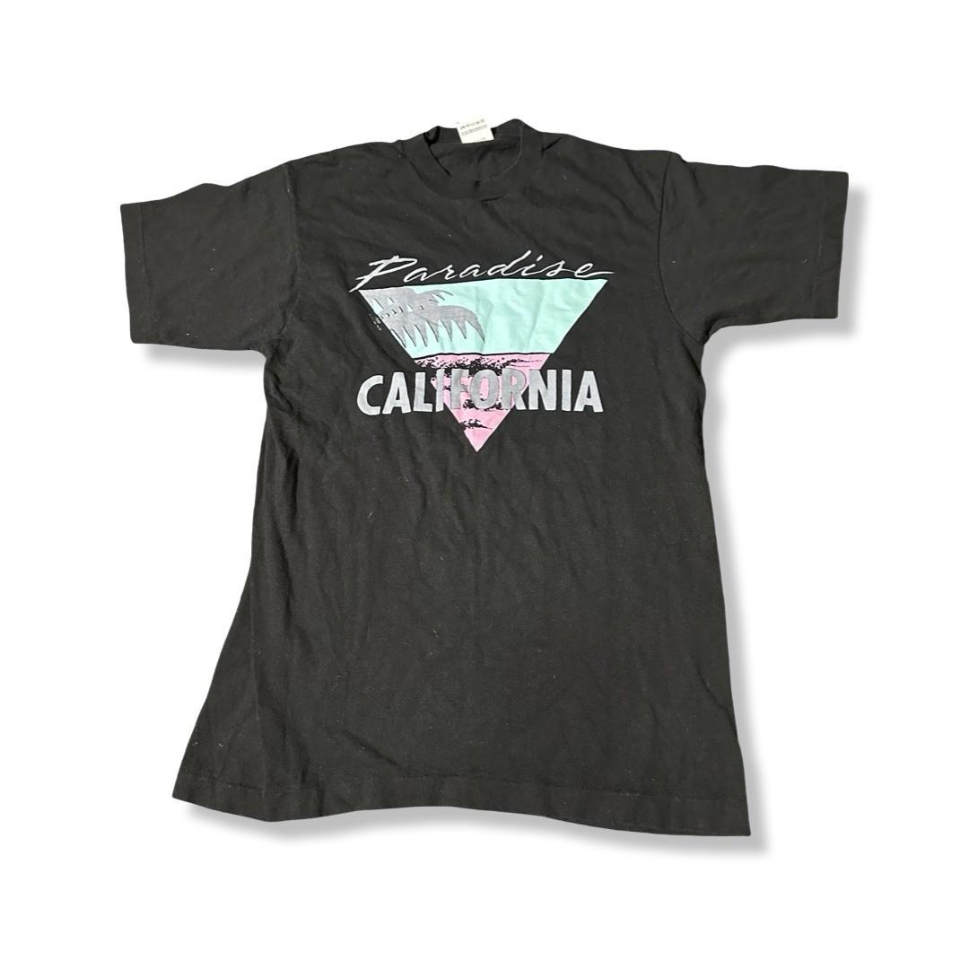 Vintage Paradise California Black Graphic T Size Medium 90s Made In USA Unisex T-Shirt XXXL