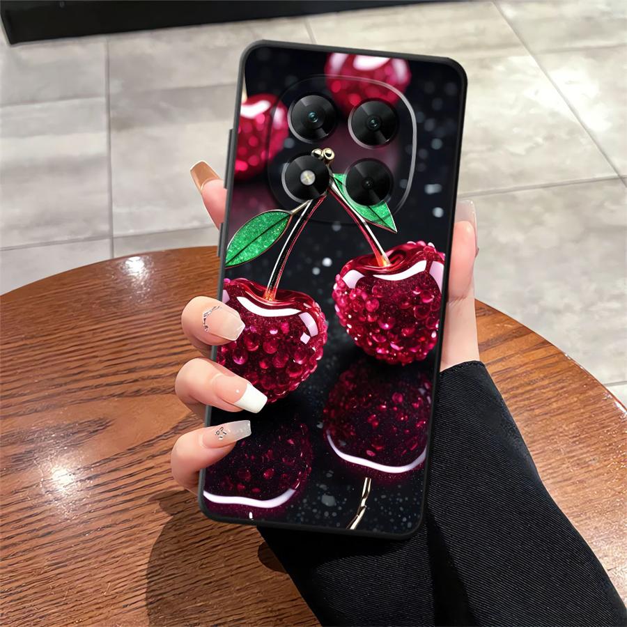 Case for Xiaomi Redmi Note 10S 9S 10 9 13 Pro Plus 11 12 Pro 14 7 8 11s 12s Funda Phone Cover Cherry Pattern