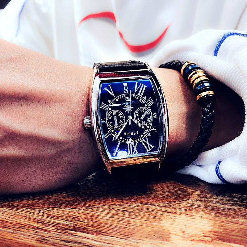 UTHAI CQ326 Wine barrel shaped men's watch, calendar, waterproof couple quartz watch, the best choice for gift giving occasions