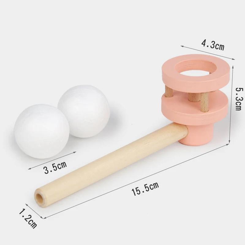 Premium-Quality Wooden Superior-Grade Floating High-Standard Blow Ball Play Sets 3-6 High-Standard Children High-Standard Training Premium-Quality