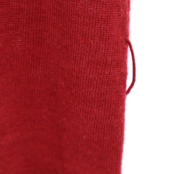 PRADA Made in Italy wool silk blend Short sleeve design knit 38 ribbon Women Used