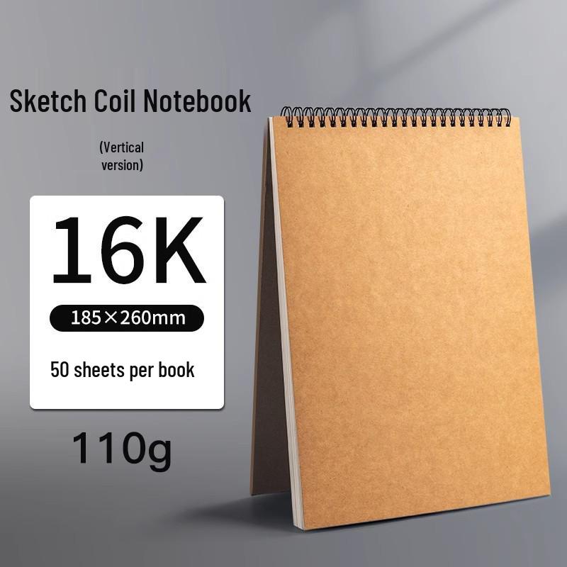 Compact Thickened Hardcover Spiral Sketchbook for Art & Primary Students, 32k Quick Sketch Drawing Book.