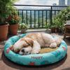 Cute Round Cat Cooling Mat Cartoon Pattern Breathable Pet Ice Mat Wear Resistant Thickened Sponge Pet Cooling Nest Four Seasons