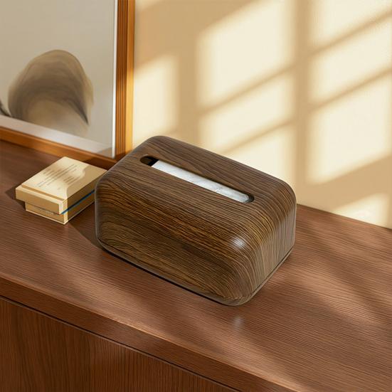 Tissue Box Cover Large Capacity Easy To Use Spring-loaded Universal Decorative Cube Facial Tissue Holder Paper Dispenser