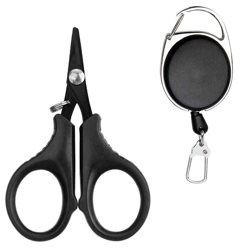 Titanium Coating Stainless Steel Fishing Scissor Plier Cut Braid Line Cutter Plies Carp Fishing Accessories Tools