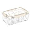 Plastic Box with Multiple Compartments Efficient Card Storage Container with 4 Inner Boxes Business Card Organizer