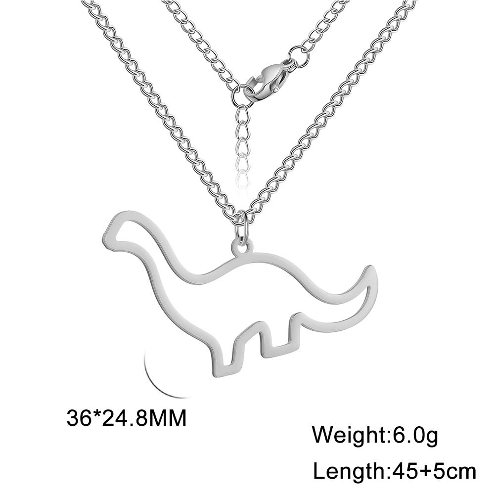 Cazador Brachiosaurus Dinosaur Necklace for Women Boys Gift Stainless Steel Choker Neck Chain Animal Jewelry 2026 Trend