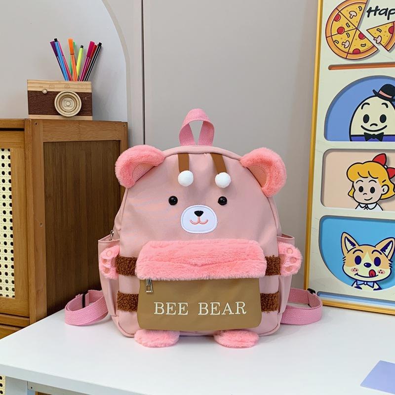 

Новый супер милый милый креативный рюкзак с мультяшной девочкой-медведем, тренд 2025 года, для прогулок и отдыха, маленький рюкзак розовый