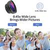 2 Functions Mobile Phone Lens 0.45X Wide Angle Len & 12.5X Macro Hd Camera Lens Universal for iPhone Android Phone Smartphone