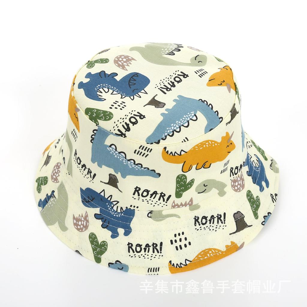 Cappello da Pesca Cartone Animato Dinosauro per Bambini - Cappello da Sole Leggero Primaverile - Cappello da Pesca Carino e Traspirante per Uscite dei Bambini