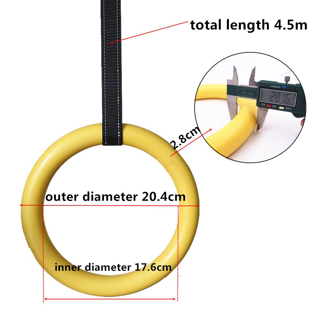 Profesjonalny pierścień gimnastyczny do podciągania się z regulowanym paskiem do ćwiczeń w domowej siłowni Crossfit, trening siłowy i mięśniowy