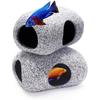 Neues lila Ton Aquarium Versteck Felsen Natürliche Haptik Simulationshandwerk Aquarium Dekoration Landschaftsgestaltung Aquarium Höhle